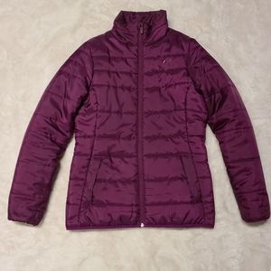 Puma Purple Thin Lightweight Womens Puffer Size Small